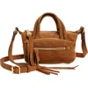 Aimee Kestenberg Blaze Leather Mini Satchel In Chestnut Nubuck