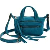 Aimee Kestenberg Blaze Leather Mini Satchel In Tidal Teal Nubuck
