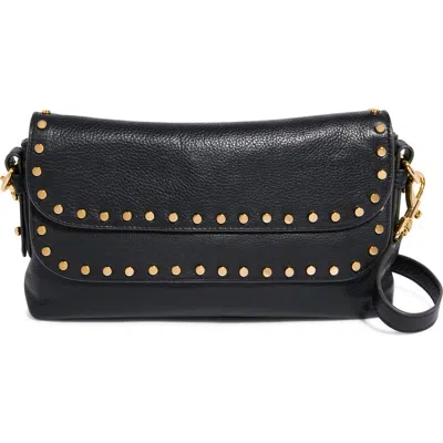 Aimee Kestenberg Bowery Studded Flap Leather Crossbody Bag In Black