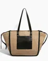 Aimee Kestenberg Casablanca Raffia Large Tote In Black