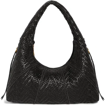 Aimee Kestenberg Chelsea Woven Leather Hobo Bag In Black