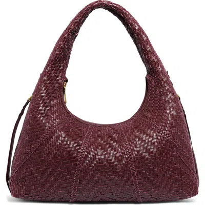 Aimee Kestenberg Chelsea Woven Leather Hobo Bag In Royal Plum