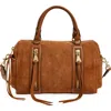 Aimee Kestenberg Constellation Satchel Bag In Chestnut Suede