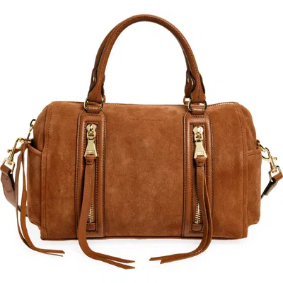 Aimee Kestenberg Constellation Satchel Bag In Chestnut Suede