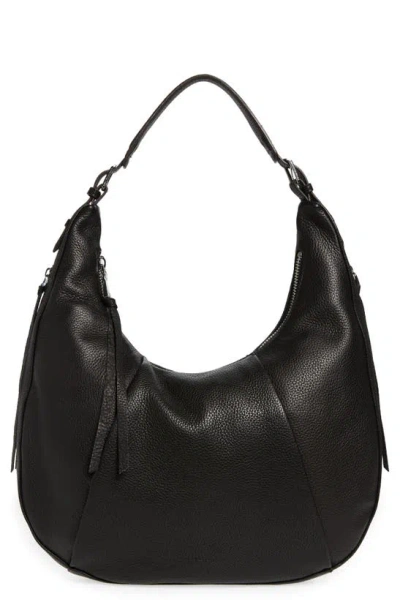 Aimee Kestenberg Corfu Pleated Hobo Bag In Black W/ Silver