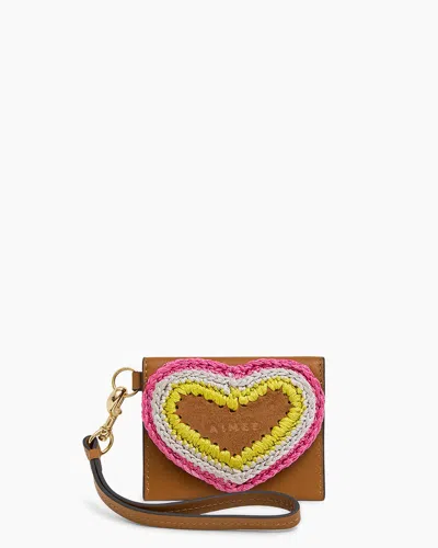 Aimee Kestenberg Crochet Heart Wristlet In Brown