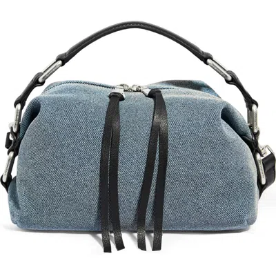Aimee Kestenberg Dumpling Leather Top Handle Bag In Denim Studded