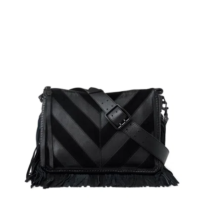 Aimee Kestenberg Famous Fringe Large Crossbody In Black