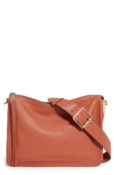 Aimee Kestenberg Famous Leather Large Crossbody Bag In Orange