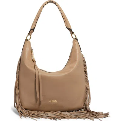 Aimee Kestenberg Fringe Benefits Hobo Bag In Oat