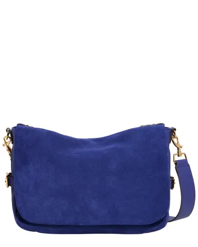 Aimee Kestenberg Gramercy Suede Messenger Bag In Blue