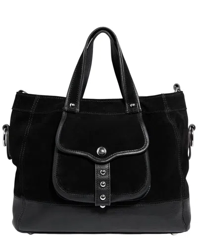 Aimee Kestenberg Great Escape Convertible Suede Shopper In Black