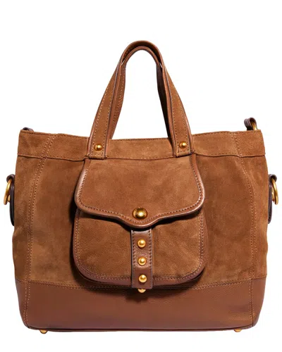 Aimee Kestenberg Great Escape Convertible Suede Shopper In Brown