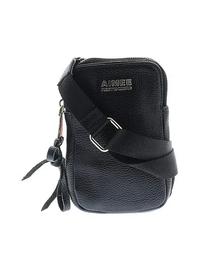 Pre-owned Aimee Kestenberg Leather Crossbody Bag In Black