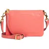 Aimee Kestenberg Madrid Leather Crossbody Bag In Coral