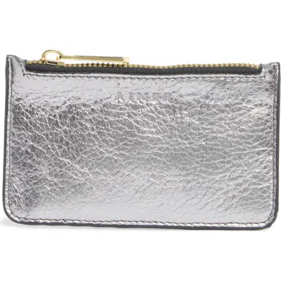 Aimee Kestenberg Melbourne Leather Wallet In Pewter Metallic