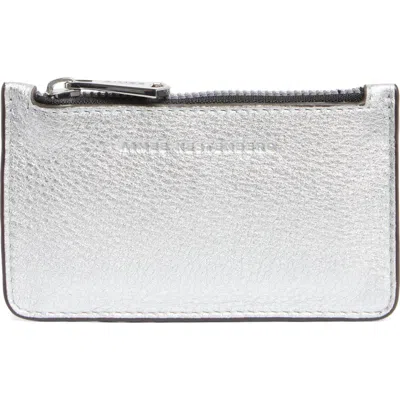 Aimee Kestenberg Melbourne Leather Wallet In Silver Metallic
