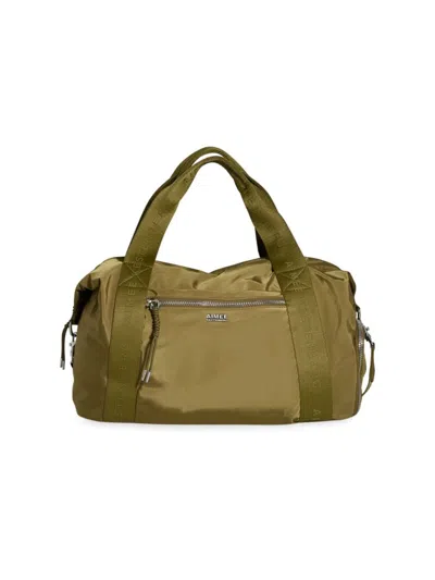 Aimee Kestenberg Men's Nylon Duffle Bag In Soft Olive