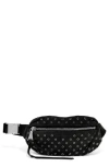 Aimee Kestenberg Milan Embellished Leather Belt Bag In Black Eyelets