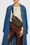 Aimee Kestenberg Milan Embellished Leather Belt Bag In Green