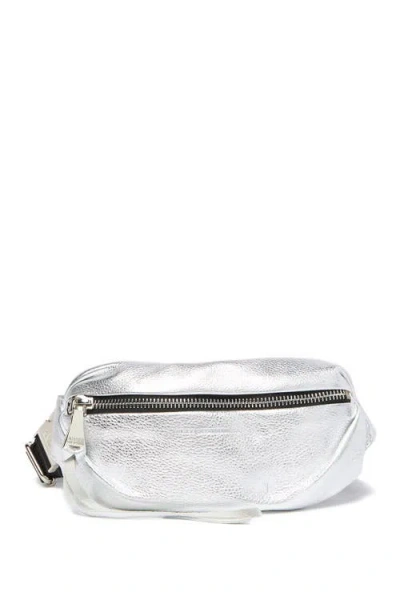 Aimee Kestenberg Milan Leather Belt Bag In Silver Metallic