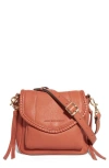 Aimee Kestenberg Mini All For Love Convertible Leather Crossbody Bag In Brown