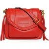 Aimee Kestenberg Mini All For Love Convertible Leather Crossbody Bag In Corvette Red W/14k