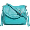 Aimee Kestenberg Mini All For Love Convertible Leather Crossbody Bag In Blue