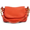 Aimee Kestenberg Mini Zen Leather Crossbody Bag In Flame
