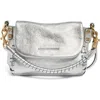 Aimee Kestenberg Mini Zen Leather Crossbody Bag In Silver