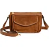 Aimee Kestenberg Muse Cargo Crossbody Bag In Chestnut Suede