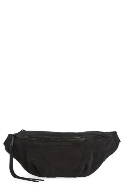 Aimee Kestenberg Milan Leather Belt Bag In Black Nubuck