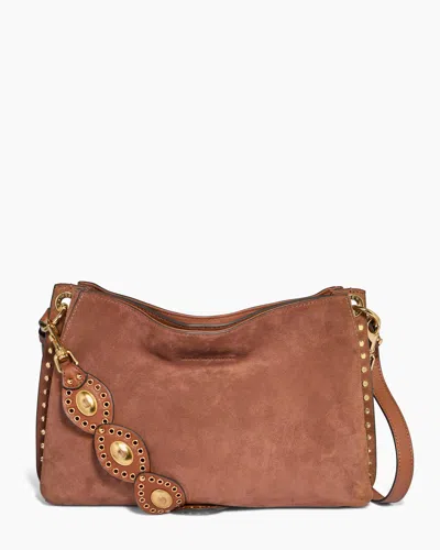 Aimee Kestenberg Roma Shoulder Bag In Nutshell Suede
