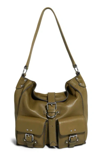 Aimee Kestenberg Saddle Up Leather Hobo In Soft Olive