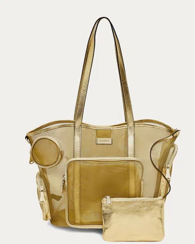 Aimee Kestenberg Skipper Mesh Cargo Tote In Gold