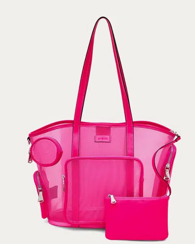 Aimee Kestenberg Skipper Mesh Cargo Tote In Pink