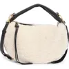 Aimee Kestenberg Starlight Stud Hobo Bag In White Shearling