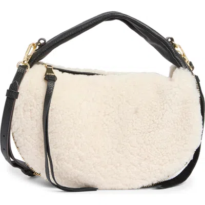 Aimee Kestenberg Starlight Stud Hobo Bag In White Shearling