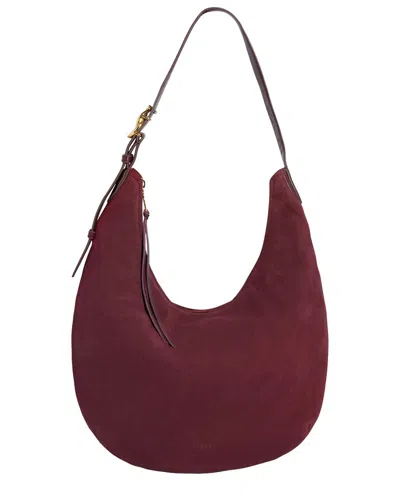 Aimee Kestenberg Large Unity Suede Hobo Bag In Burgundy