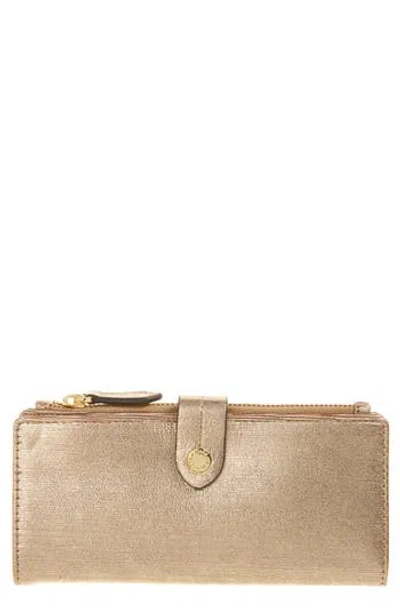 Aimee Kestenberg Viliant Slim Leather Wallet In Gold Shimmer