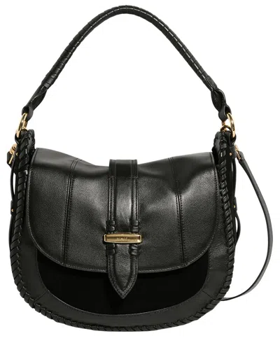 Aimee Kestenberg Willow Convertible Suede Shoulder Bag In Black