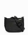 AIMEE KESTENBERG WOMEN'S ALL FOR LOVE SADDLE CROSSBODY BAG IN BLACK W SHINY BLACK