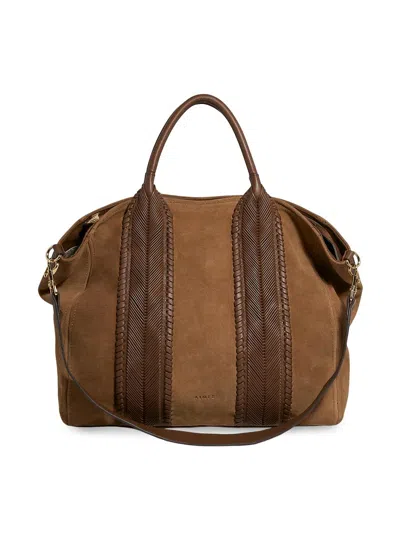 Aimee Kestenberg Women's All For Love Suede Convertible Top Zip Tote In Brown