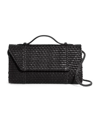 Aimee Kestenberg Women's Chelsea Woven Leather Convertible Clutch In Black