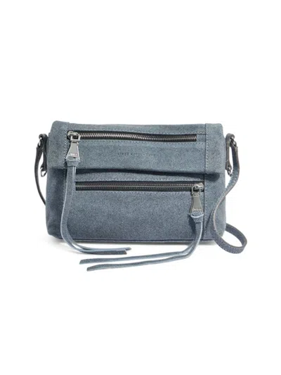 Aimee Kestenberg Women's Crosstown Leather Double Entry Crossbody Bag In Blue