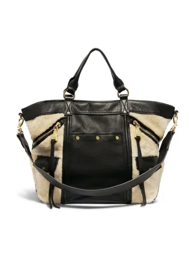 Aimee Kestenberg Women's Fair Game Leather & Shearling Convertible Tote Bag