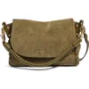 Aimee Kestenberg Zen Convertible Crossbody In Kelp Suede