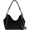 Aimee Kestenberg Zen Leather Hobo In Black Suede