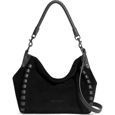 Aimee Kestenberg Zen Leather Hobo In Black Suede