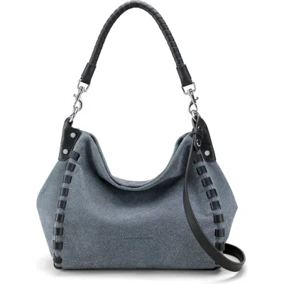 Aimee Kestenberg Zen Leather Hobo In Denim Leather